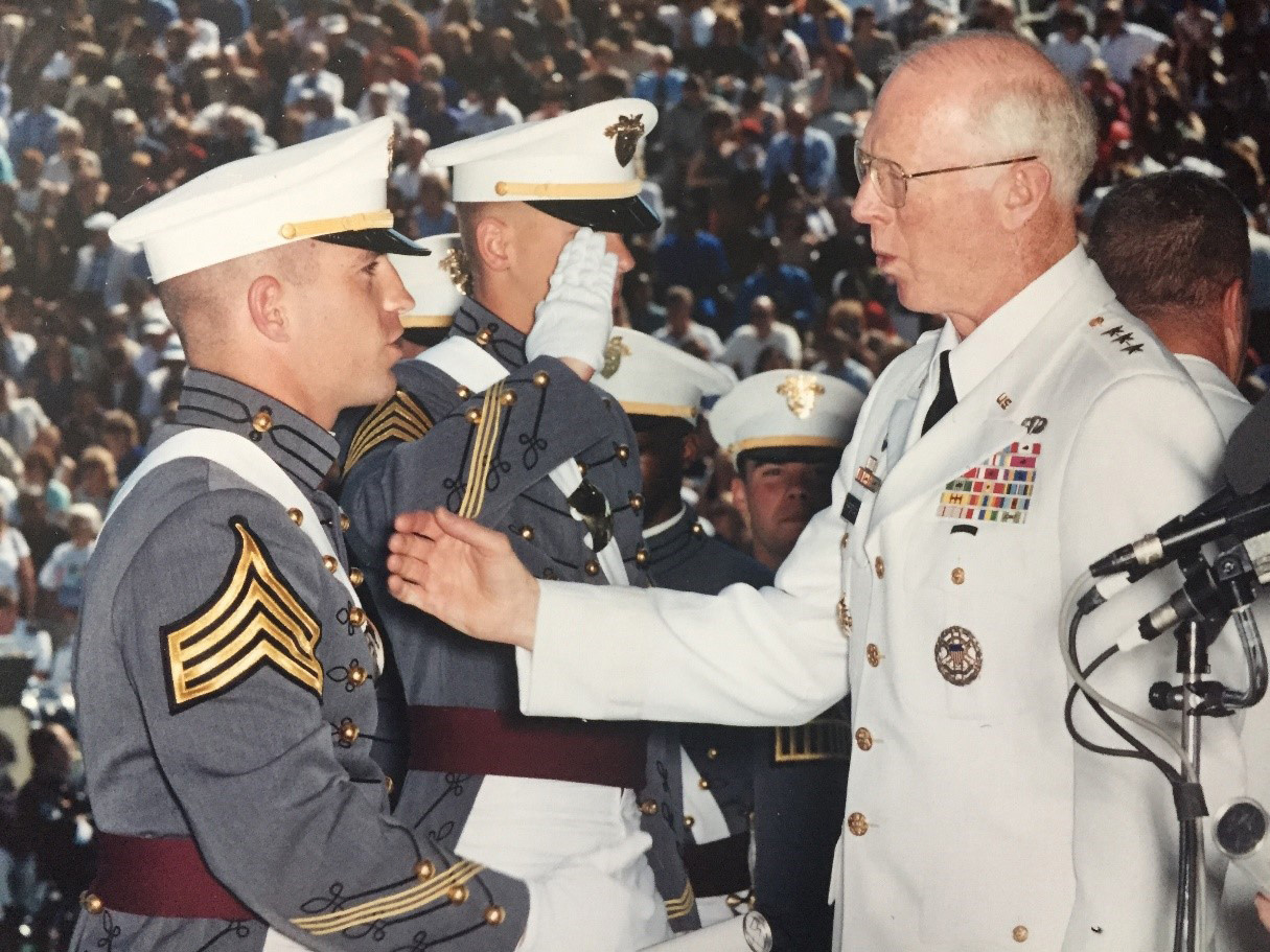 Zach Thomas upon graduation from West Point
